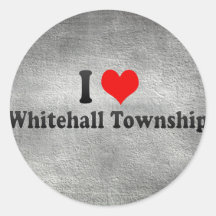 J'aime la banlieue noire de Whitehall, Etats-Unis Autocollants