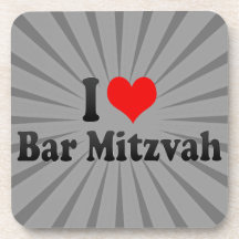 J'aime la barre Mitzvah Sous-bocks