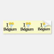 J'aime la Belgique Adhésif Pour Voiture