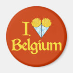 J'aime la Belgique Aimant Pour Réfrigérateur