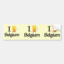 J'aime la Belgique Autocollant Pour Voiture