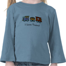 J'aime la chemise de trains t-shirt