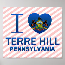 J'aime la colline de Terre, PA Posters