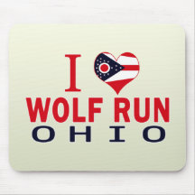 J'aime la course de loup, Ohio Tapis De Souris