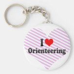 J'aime la course d'orientation porte-clefs