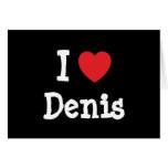 J'aime la coutume de coeur de Denis personnalisée Carte De Vœux