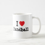 J'aime la coutume de coeur de handball personnalis tasse à café