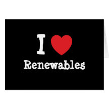 J'aime la coutume de coeur d'énergies renouvelable carte