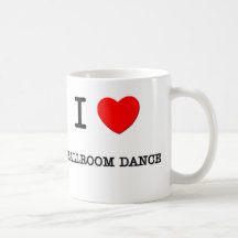 J'aime la danse de salle de bal mugs à café