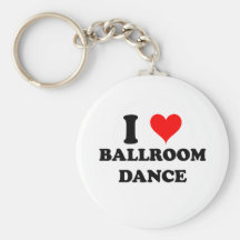 J'aime la danse de salle de bal porte-clefs