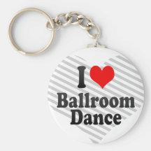 J'aime la danse de salle de bal porte-clefs