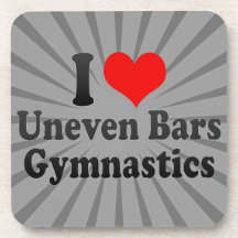 J'aime la gymnastique de barres inégales dessous-de-verre