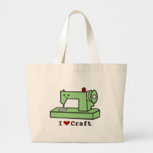 J'aime la machine à coudre de Kawaii de métier Sacs Fourre-tout