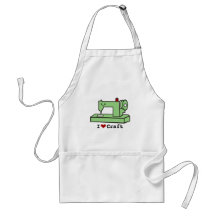 J'aime la machine à coudre de Kawaii de métier Tabliers