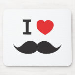 J'aime la moustache tapis de souris