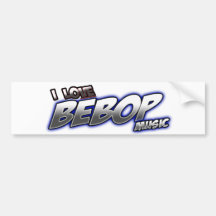 J'aime la musique de be-bop autocollants pour voiture