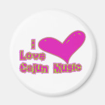 J'aime la musique de Cajun Magnets Pour Réfrigérateur