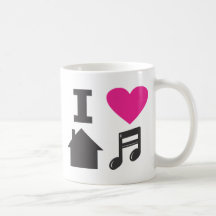 J'aime la musique de maison tasse