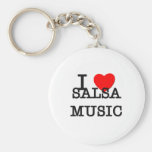 J'aime la musique de Salsa Porte-clefs