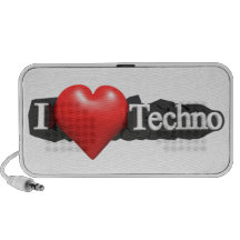 J'aime la musique de techno haut-parleurs iPod