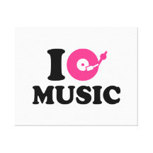 J'aime la musique DJ Impressions Sur Toile