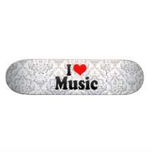J'aime la musique planches à roulettes customisées