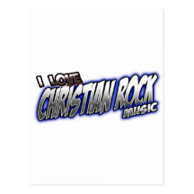 J'aime la musique rock CHRÉTIENNE Carte Postale