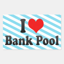 J'aime la piscine de banque adhésif