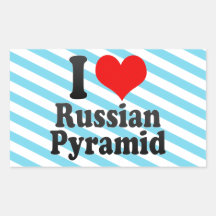 J'aime la pyramide russe autocollants