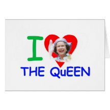 J'aime la reine - la Reine Elizabeth II Carte De Vœux