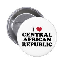 J'aime la république centrafricaine badge avec épingle