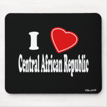 J'aime la république centrafricaine tapis de souris