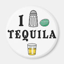 J'aime la tequila aimant pour réfrigérateur