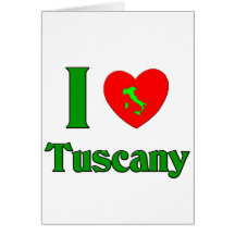 J'aime la Toscane Italie Cartes