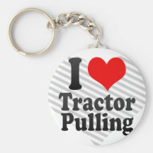 J'aime la traction de tracteur porte-clefs