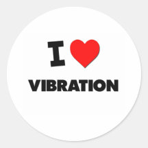 J'aime la vibration autocollants ronds