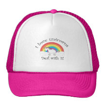 J'aime l'affaire de licornes avec elle ! casquettes