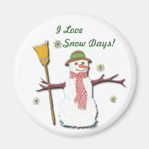 J'aime l'aimant du jour de neige