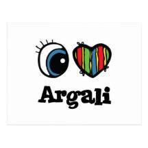 J'aime l'Argali (de coeur) Carte Postale
