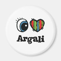 J'aime l'Argali (de coeur) Magnets