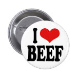 J'aime le boeuf badges avec agrafe