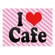 J'aime le café cartes postales