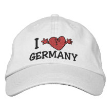 J'aime le casquette brodé parAllemagne Casquette De Baseball Brodée
