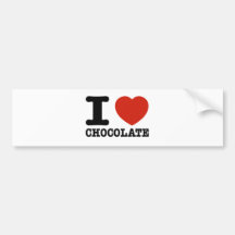 J'aime le chocolat autocollant pour voiture
