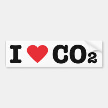 J'aime le CO2 Autocollant Pour Voiture