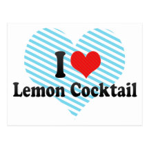 J'aime le cocktail de citron carte postale