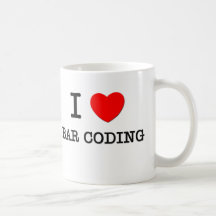 J'aime le codage à barres tasse à café