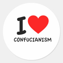 J'aime le confucianisme autocollant rond
