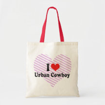 J'aime le cowboy urbain sacs en toile