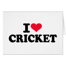 J'aime le cricket carte de vœux